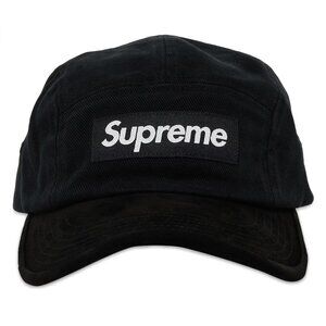 Supreme SS23 Suede Visor 5-Panel Camp Cap Black
